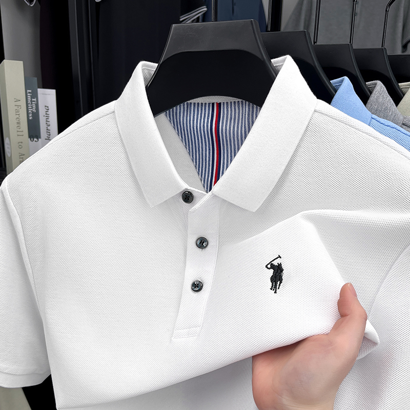 Golf Equipment Brands - Meistverkauftes 100% Reines Baumwoll-Sommer-Herren-Kurzarm-POLO-Shirt mit Kragen,