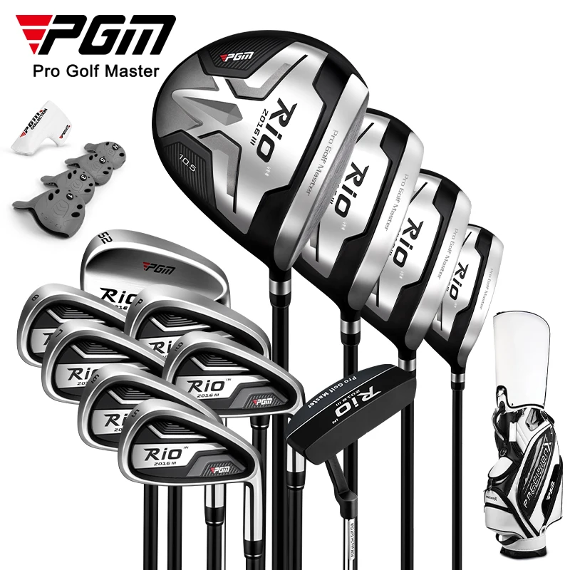 Golf Equipment Beginners - Golf-Schlägerset, 460cc Premium-Golfschläger, Schwarzes Komplettset, Professionelle