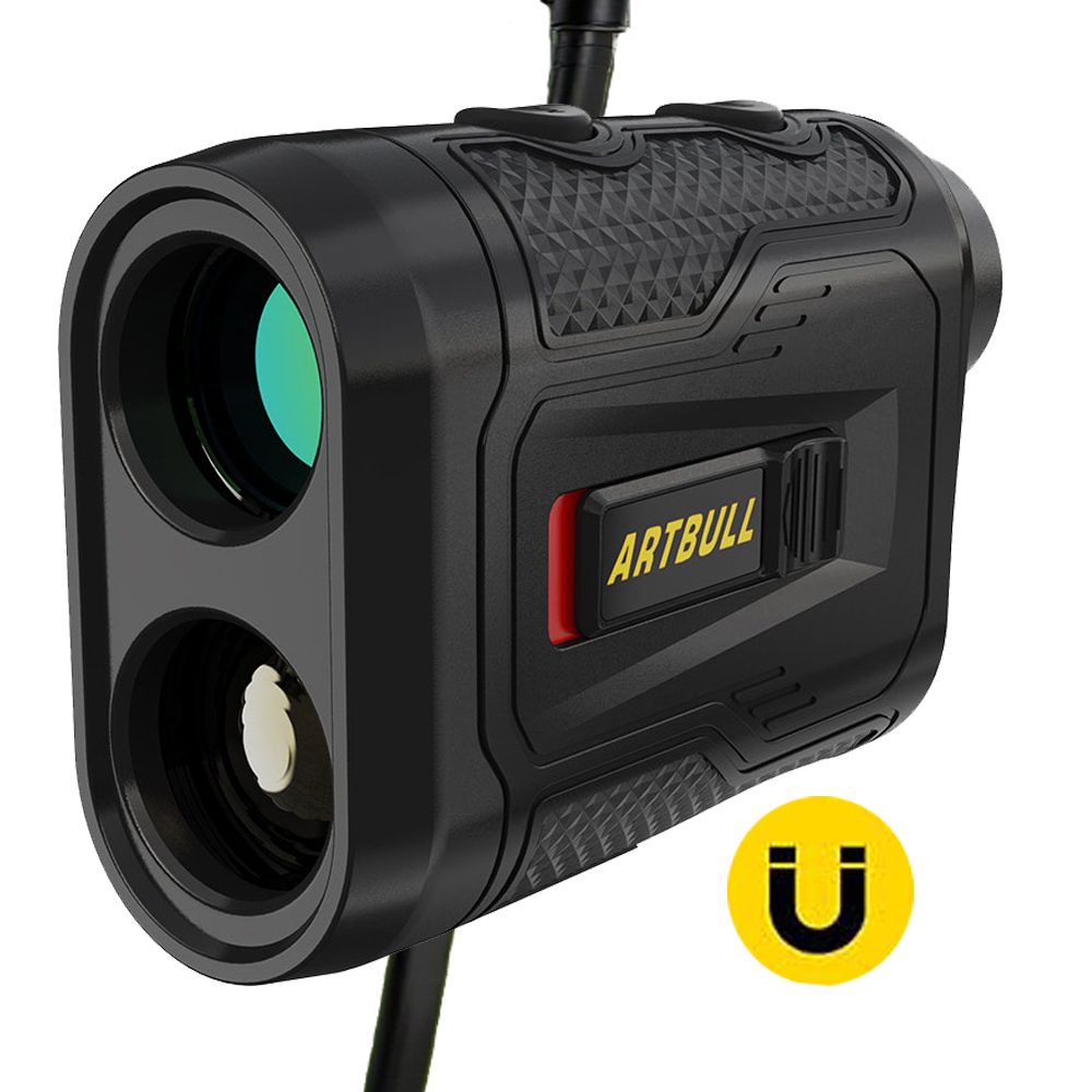 Rangefinder Laser Golf - Wiederaufladbarer, neigungsverstellbarer Flag-Lock-Vibrations-Distanzmesser 650m Laser-Entfernungsmesser Golf